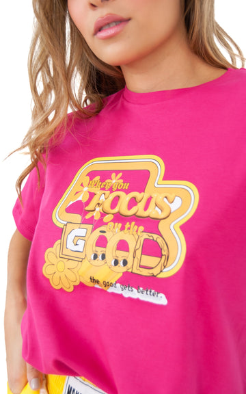 TBWCollection Tshirts Fuchsia / XS T-shirt When you focus on the good, the good gets better